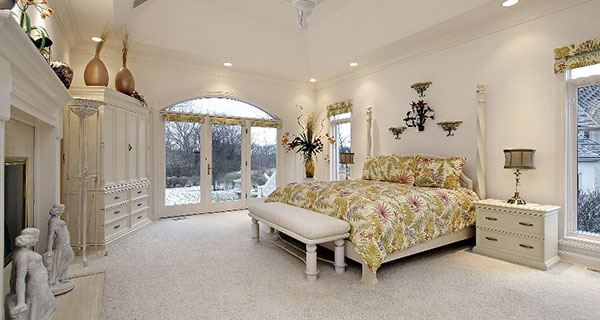 Carpeted bedroom